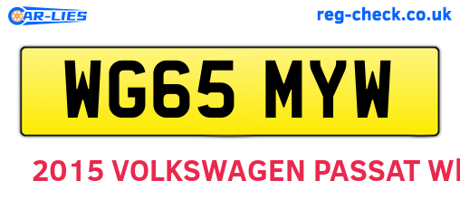 WG65MYW are the vehicle registration plates.