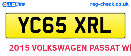 YC65XRL are the vehicle registration plates.