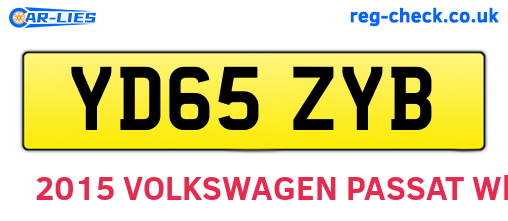 YD65ZYB are the vehicle registration plates.