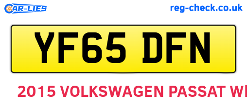 YF65DFN are the vehicle registration plates.