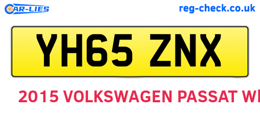 YH65ZNX are the vehicle registration plates.