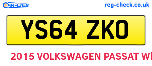 YS64ZKO are the vehicle registration plates.