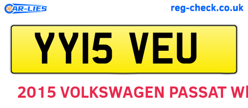 YY15VEU are the vehicle registration plates.