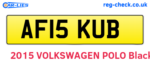 AF15KUB are the vehicle registration plates.
