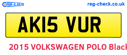 AK15VUR are the vehicle registration plates.