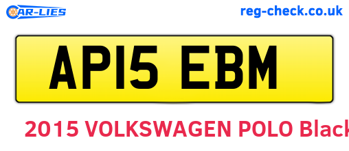 AP15EBM are the vehicle registration plates.
