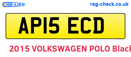 AP15ECD are the vehicle registration plates.