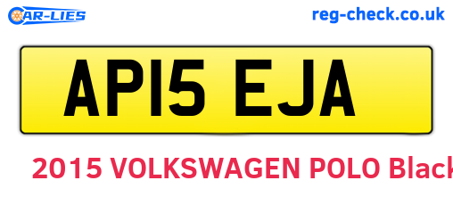 AP15EJA are the vehicle registration plates.