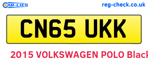 CN65UKK are the vehicle registration plates.