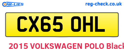 CX65OHL are the vehicle registration plates.