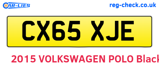 CX65XJE are the vehicle registration plates.