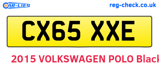 CX65XXE are the vehicle registration plates.