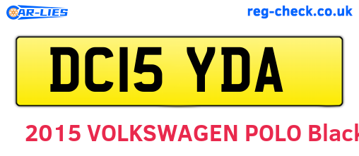 DC15YDA are the vehicle registration plates.