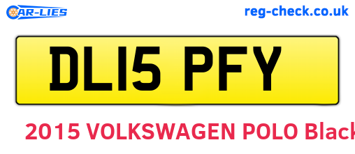 DL15PFY are the vehicle registration plates.
