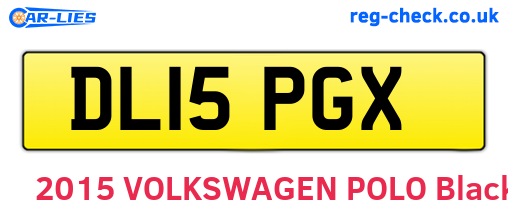DL15PGX are the vehicle registration plates.