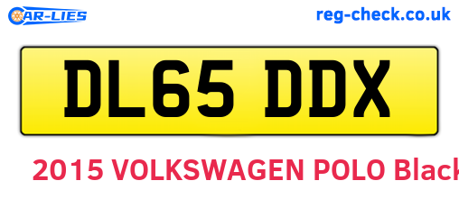 DL65DDX are the vehicle registration plates.
