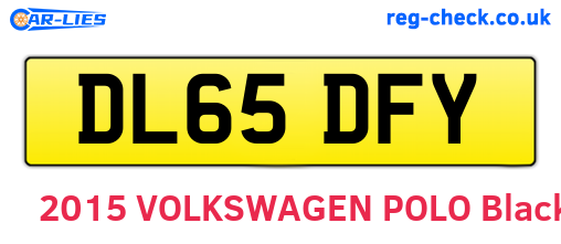 DL65DFY are the vehicle registration plates.