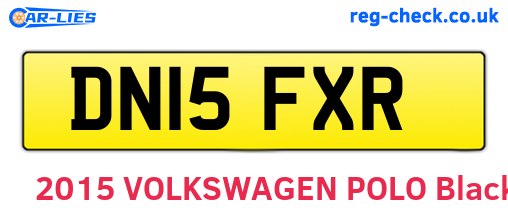 DN15FXR are the vehicle registration plates.