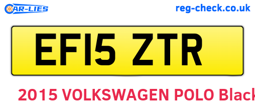 EF15ZTR are the vehicle registration plates.