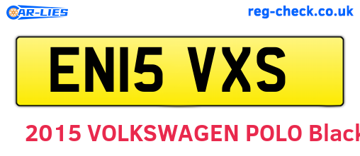 EN15VXS are the vehicle registration plates.