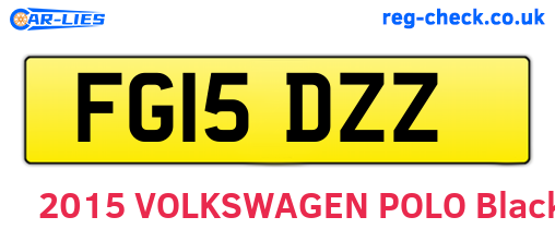 FG15DZZ are the vehicle registration plates.