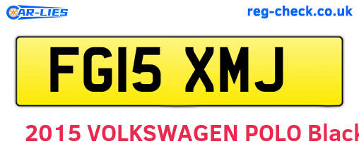 FG15XMJ are the vehicle registration plates.