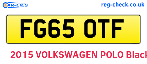 FG65OTF are the vehicle registration plates.