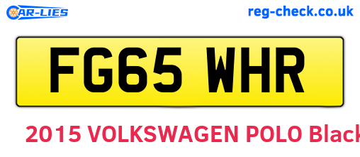 FG65WHR are the vehicle registration plates.