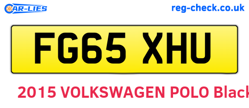 FG65XHU are the vehicle registration plates.