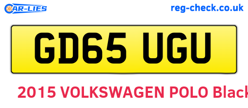 GD65UGU are the vehicle registration plates.