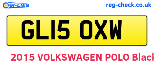 GL15OXW are the vehicle registration plates.