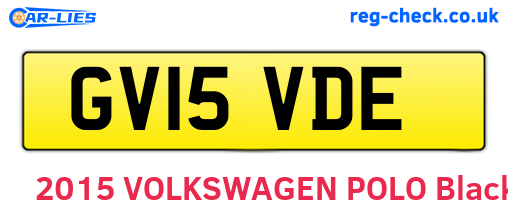 GV15VDE are the vehicle registration plates.