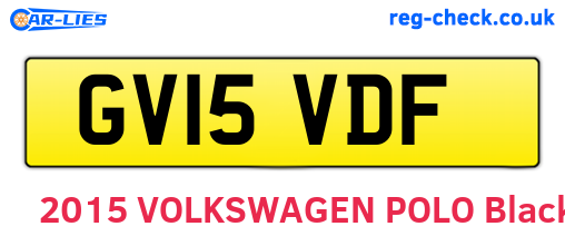 GV15VDF are the vehicle registration plates.