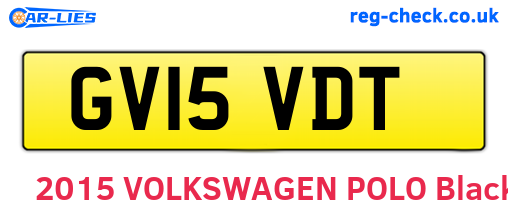 GV15VDT are the vehicle registration plates.