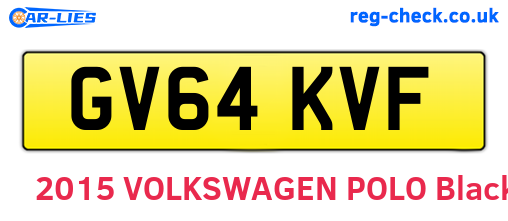 GV64KVF are the vehicle registration plates.