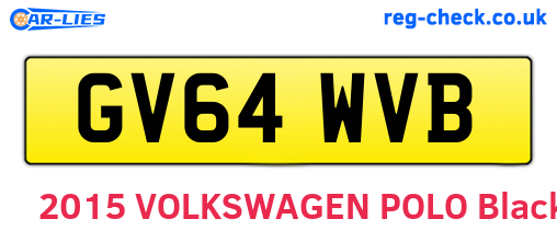 GV64WVB are the vehicle registration plates.