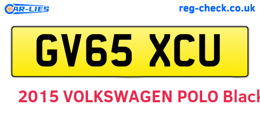 GV65XCU are the vehicle registration plates.