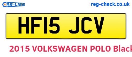 HF15JCV are the vehicle registration plates.
