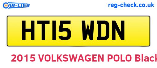 HT15WDN are the vehicle registration plates.