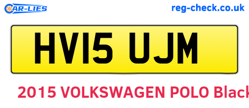 HV15UJM are the vehicle registration plates.