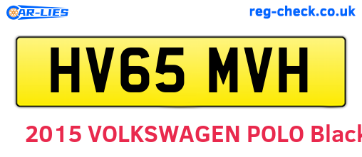HV65MVH are the vehicle registration plates.