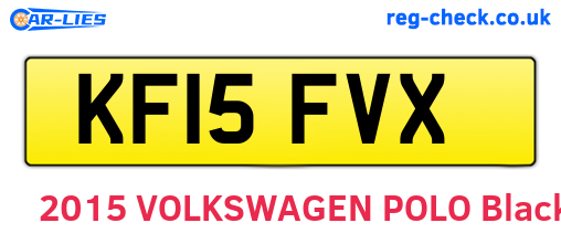 KF15FVX are the vehicle registration plates.