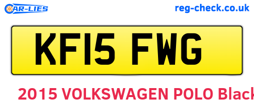 KF15FWG are the vehicle registration plates.