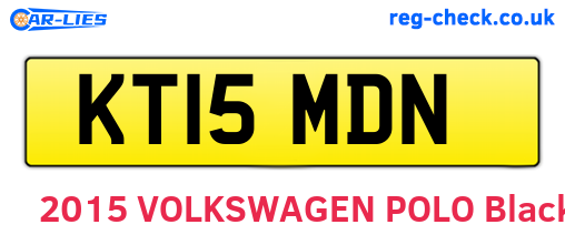 KT15MDN are the vehicle registration plates.