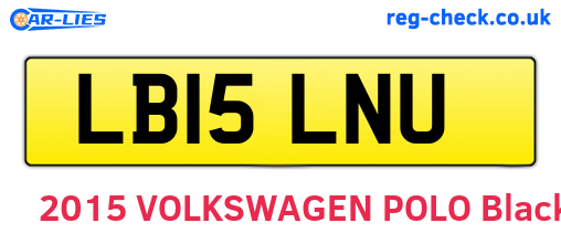 LB15LNU are the vehicle registration plates.