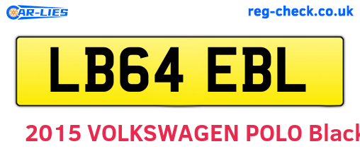 LB64EBL are the vehicle registration plates.