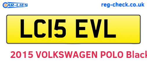 LC15EVL are the vehicle registration plates.