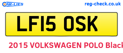 LF15OSK are the vehicle registration plates.