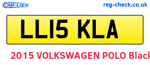 LL15KLA are the vehicle registration plates.
