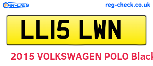 LL15LWN are the vehicle registration plates.